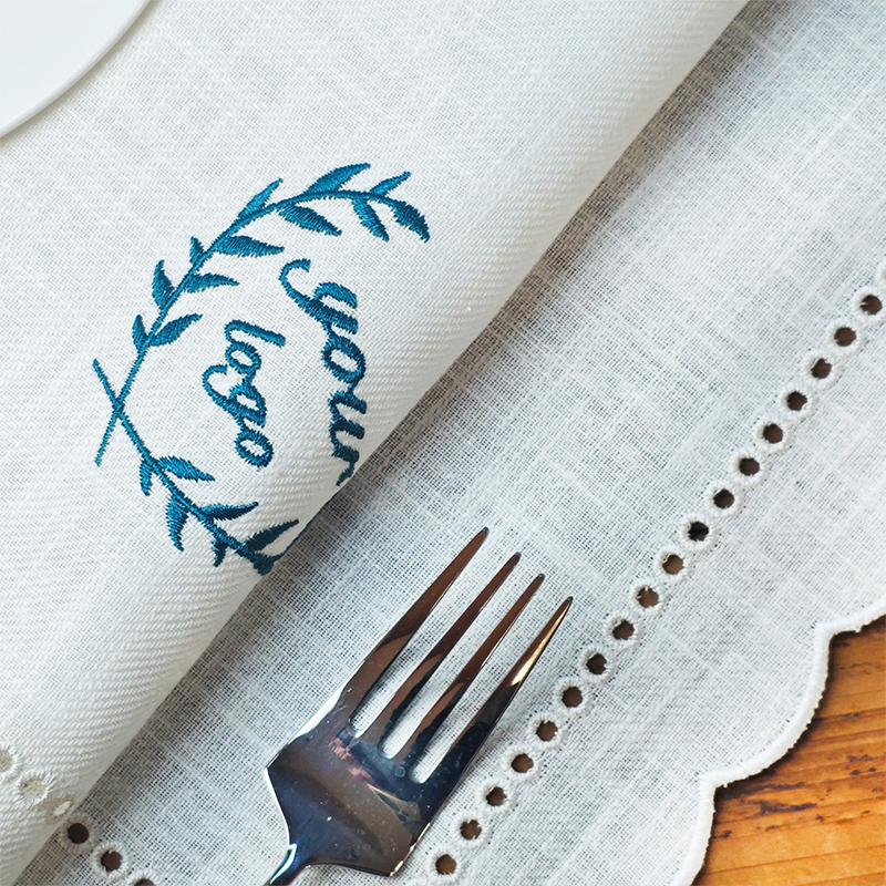 Aangepaste Monogram Logo stoffen servetten