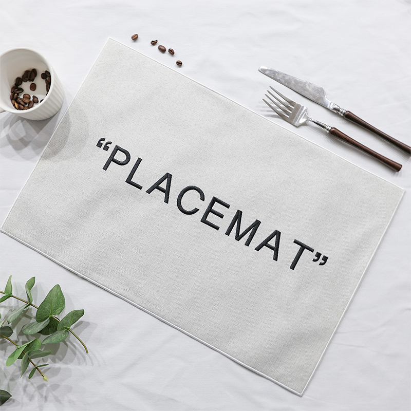 Rechthoekige stoffen placemats